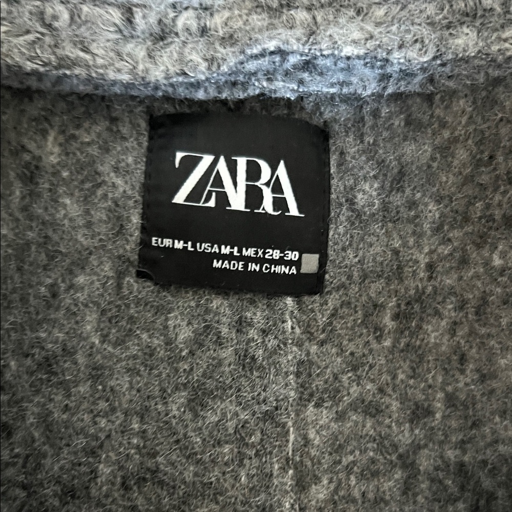 Zara Charcoal Knit Bomber